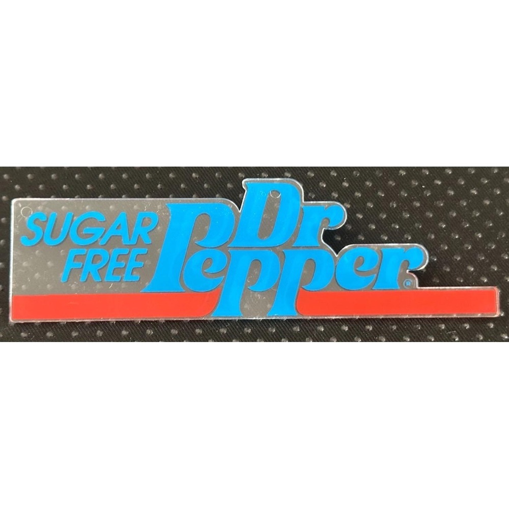 RARE Dr Pepper Sugar Free Plastic Insert Sign 5.75'' x 1.5'' Soda Ephemera